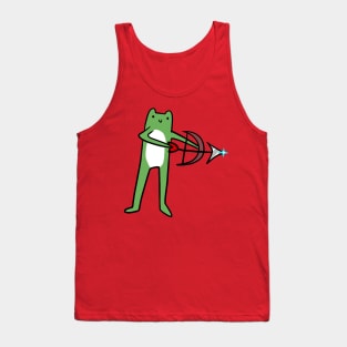 Long-Legged Archer Frog with Bow and Arrow Tank Top